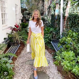 NWT Yellow and White Tuckernuck Skirt